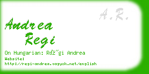 andrea regi business card